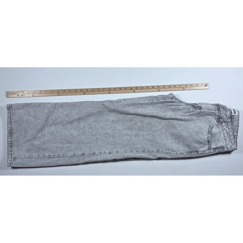 Disclosure Womens Wide Leg Jeans Gray Acid Wash High Rise Denim Size 9/29